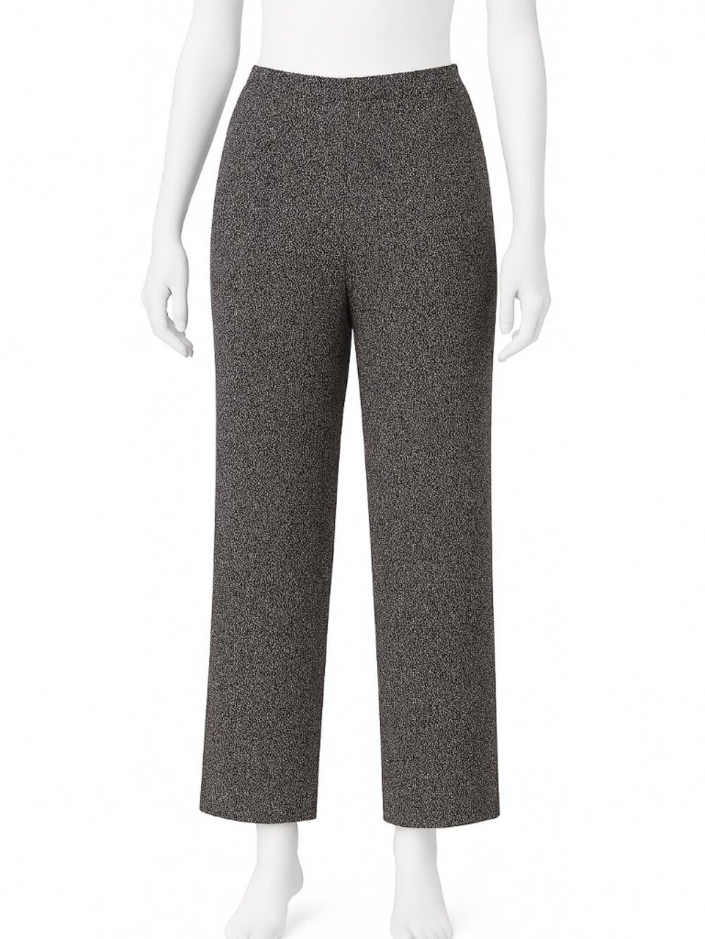 Women's Mixit Average Medium Pants – Classic Black & White Knit Pattern